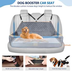 Asiento de Coche para Perro Desmontable, Cama para Mascotas con Correa de Seguridad, Diseño Personalizado, Lavable, Antideslizante, Portátil para Asiento Trasero, Bolso, Sofá - Product Image 3