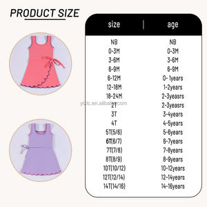 Girls Yoga Vest Dress with <strong>Lace</strong> Hem Embroidery and Built-in <strong>Shorts</strong> Custom Logo <strong>Kids</strong> Active Wear - Product Image 4