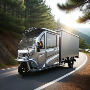 Xe ba bánh điện BHBFB160 có mui che, xe tay ga di động, tầm hoạt động 100km, bánh lớn, xe ba bánh điện 2500w có điều hòa - Product Image 5