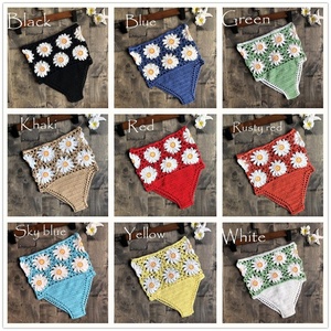 Bestdance-pantalones cortos bohemios de punto para mujer, bañador de playa, <span class=keywords><strong>Bikini</strong></span> calado, parte inferior, 9 colores - Product Image 6