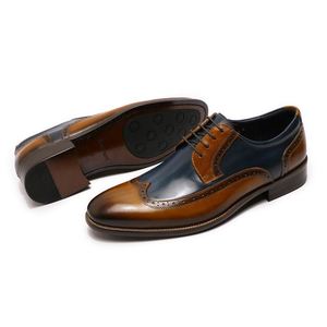 Zapatos Oxford Casuales de Hombre con Cordones, Diseño Italiano, Cuero Genuino, Nueva Moda - Product Image 2