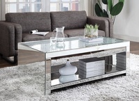 Table basse de luxe en bois avec miroir effet diamant écrasé, best-seller, pour salon, meuble de salon, table centrale, marque Guanding