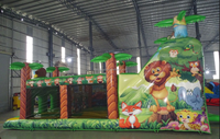 Jeux gonflables pour enfants EN-14960, château gonflable pour enfants, adultes, singe, jungle, course d'obstacles gonflable