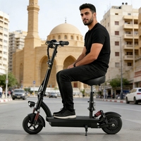 Mini Scooter Eléctrico con Asiento, Plegable y Portátil para Adultos, Marco de Acero de Alto Carbono, Solución Duradera para el Tráfico Urbano