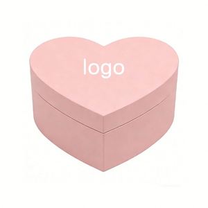 Custom Logo Valentine Wedding Rose <b>Flower</b> Luxury Cardboard Heart Shaped Gift <b>Box</b> - Product Image 1