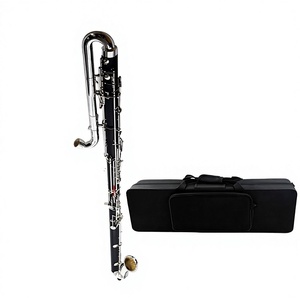 Clarinete bajo Ehrman Conderbeth Down B, para interpretación profesional, baquelita, niquelado, B-Drop, para orquesta, opcional, negro - Product Image 1
