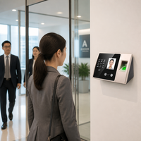 Máquina de Control de Asistencia con Reconocimiento Facial, Huella Dactilar y PIN, con Indicaciones de Voz y Registro Transversal de Días para Empleados de Oficina