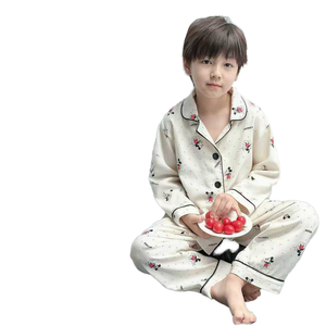 批发秋冬新款领睡衣儿童男童女童家居服两件套内衣睡衣套装 - Product Image 2