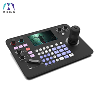 Panneau de contrôle multicaméras LCD 5 pouces à vue quadruple, contrôleur de clavier pour caméra PTZ pour la production en direct
