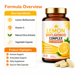 Complexe de bioflavonoïdes de citron avec capsules de vitamine C, complément alimentaire, soutien immunitaire et antioxydant, marque privée - Product Image 4
