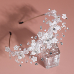 Fascia per Capelli da Sposa Personalizzata OEM ODM, Accessorio per Capelli Fatto a Mano per Negozi di Articoli da Sposa - Product Image 2