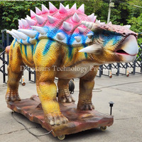 Simüle Edilmiş Dinozor Modeli, İnteraktif Robot Olarak El Yapımı Büyük Animatronik Ankylosaurus, Açık Hava Parkları İçin Sergi Amaçlı Bir Ürün