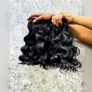 Extensions de cheveux naturels noirs ondulés en trame, mèches de cheveux humains Remy - Product Image 1