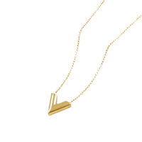 Collar de Acero Inoxidable con Colgante de Mariposa para Mujer, Chapado en Oro de 18K, Cadena de Eslabones de Moda, Joyería Fina al por Mayor