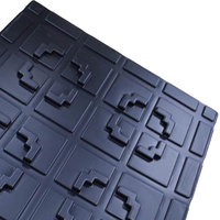 Vassoio blister personalizzato ESD popolare componente elettronico in plastica nera ABS vassoio antistatico
