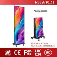 Pantalla LED de Rejilla a Todo Color, IP65 Impermeable, Ultrafina, de Alquiler, Tipo Espejo, con Soporte de Pie, 8K HDR10, 2 Años de Garantía