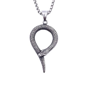 Collar con Colgante de Serpiente de Acero Inoxidable para Hombre, Regalo con Temática Animal 2160144 - Product Image 3