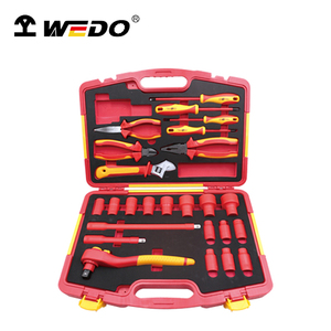 WEDO VDE GS Certificate AC 1000v Insulated Ratchet Wrench Pliers <b>Tools</b> <b>Set</b>-25pcs WEDO8837-S25 Professional Finework 25PCS 1000V - Product Image 3