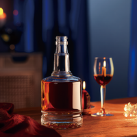 Botol Kaca dengan Tutup Sekrup dan Logo Sablon untuk Tequila, Anggur, Brandy, dan Lainnya - Ukuran 700ml/750ml/1000ml/1400ml