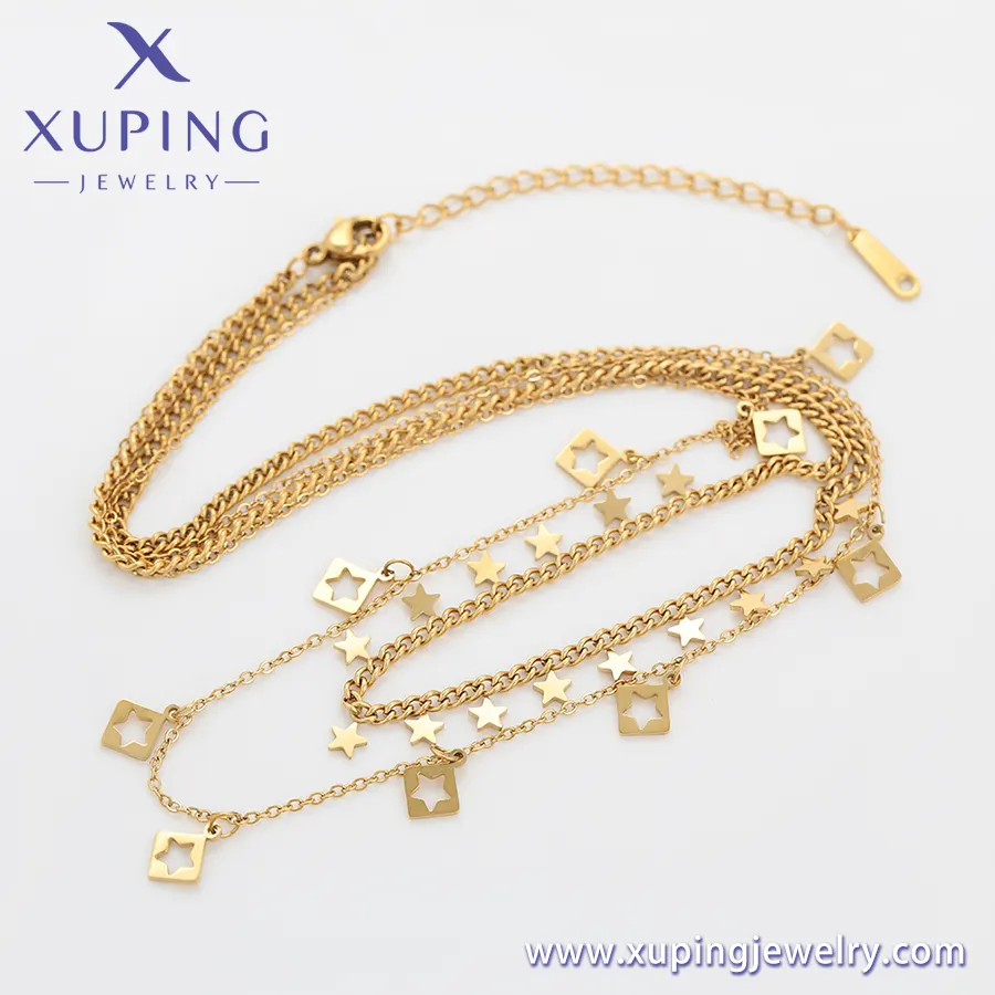 X000850909 XUPING Chaînes de bijoux pour hommes 18K couleur or bijoux en or vente en gros colliers pour femmes