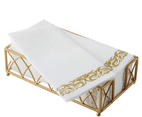 Serviettes en papier Airlaid de luxe de grande taille OEM, serviettes de table blanches, serviettes de toilette imprimées, style sac, serviettes de déjeuner pour salle de bain