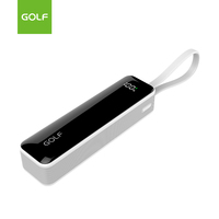 Chargeur mobile au lithium Portable mince PD 20W charge rapide en gros LCD numérique câble intégré batterie externe 5000mAh
