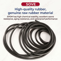 Bande d'étanchéité EPDM, bande en caoutchouc ronde noire, imperméable, anti-collision, haute élasticité, bande de protection ronde en éponge pour verre trempé
