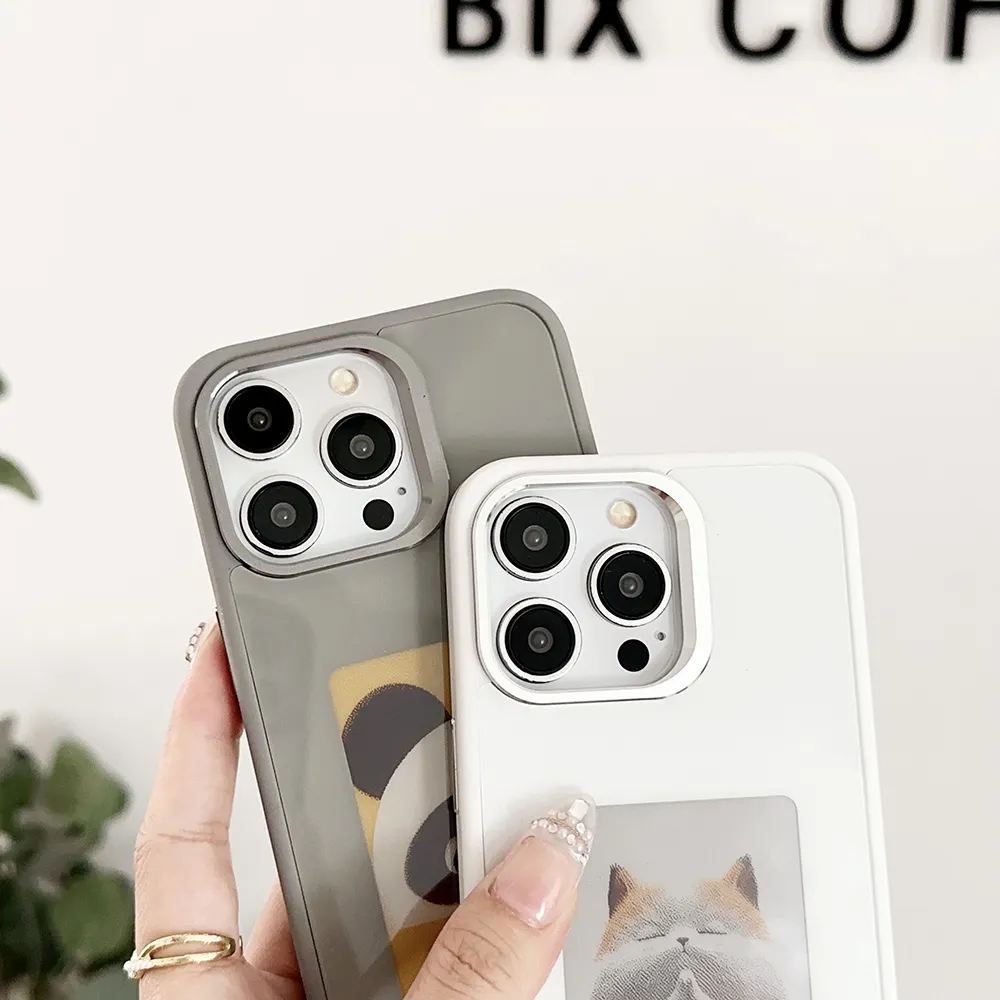 Dropshipping Trending products 4 color DIY mobile cover smart nfc phone case display for iphone 13 14 15 16 pro max case