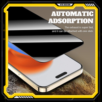 Coque ATB pour 15 Pro Max, transparente, anti-jaunissement, anti-rayures, protection d'écran anti-espion, design blindé PC+TPU