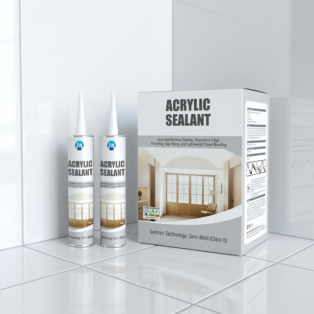 Acrylic Sealant for Sealing Gaps Cracks Excellent Adhesion to Wood & Metal Mildew-resistant Weatherproof Flexible 1-Part