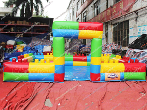 Structure gonflable aquatique à thème blocs de construction, château gonflable, aire de <span class=keywords><strong>jeux</strong></span>, clôture, piscine de jeu, aire de <span class=keywords><strong>jeux</strong></span> active extérieure pour enfants - Product Image 3