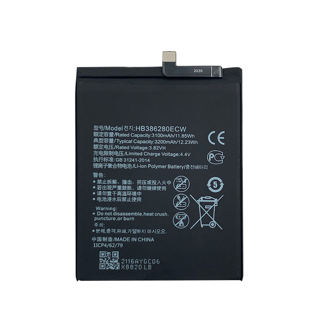 HB386280ECW 3200mAh Original Capacity for Huawei P10/Honor 9 Batteries Model VTR-L09 VTR-L29 STF-L09 VTR-TL00 STF-AL10 STF-TL1