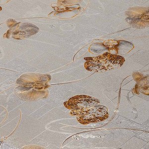 Boen <strong>PVC</strong> Tablecloth In Roll Tablecloths For Dining <strong>Table</strong> Gold Plastic Tablecloth - Product Image 4