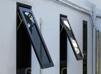 Fenêtre de toit en aluminium, fenêtre de toit et auvent extérieurs imperméables et élégants, ventilation, isolation thermique