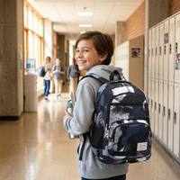 Ensemble de sacs à dos d'écolier 3-en-1 personnalisés OEM en tissu Oxford camouflage avec boîte à lunch isotherme et trousse pour enfants