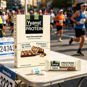 Chocolate Nut Flavor with Peanuts Protein Bars Snacks High Fiber Low Carb For Muscle Gain and <b>Post</b> Workout Recovery OEM - Product Image 5
