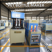 Machines de soufflage de bouteilles PET semi-automatiques manuelles 500ml 1L 5L pour bouteilles d'eau et d'huile avec moteur Deltaplus et roulement