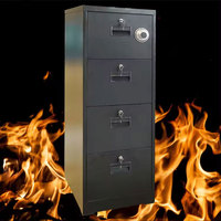 Rangement moderne vertical fer robuste personnel serrure meubles bureau métal acier 4 tiroirs ignifuge classeur