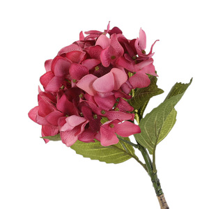 <b>Artificial</b> <b>Hydrangea</b> Single Stem Pink Silk <b>Flower</b> Natural Touch Home Decor Wedding Props - Product Image 5