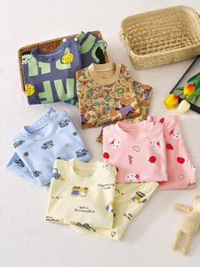Ropa <span class=keywords><strong>de</strong></span> dormir Otoño Invierno niños ropa interior <span class=keywords><strong>de</strong></span> algodón conjunto niños niñas Casual patrón <span class=keywords><strong>de</strong></span> dibujos animados pijamas ropa <span class=keywords><strong>de</strong></span> casa al por mayor - Product Image 6