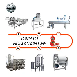 Endüstriyel 2ton domates işleme hattı domates püresi yapma makinesi domates püresi üretim hattı