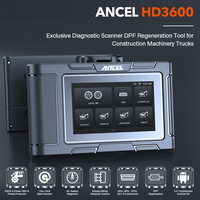 Ancel HD3600 Scanner de diagnostic complet pour engins de construction avec détection automatique et large couverture de marques pour Caterpillar, Komatsu, Volvo, Bobcat, Case