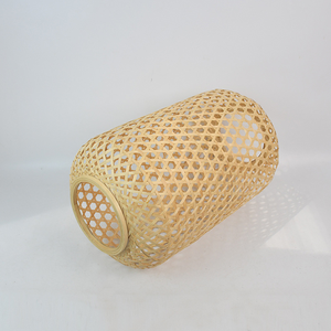 Coprilampada Intrecciato a Mano <span class=keywords><strong>in</strong></span> Bambù, <span class=keywords><strong>Paralume</strong></span> Moderno per Lampada a Sospensione - Product Image 3