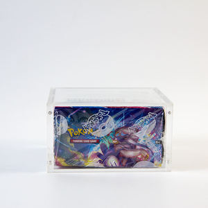 Cartes Pokemon Etb en acrylique personnalisées Boost Elite <span class=keywords><strong>Trainer</strong></span> Box Display Screw Magnet Case Clear Pokemon Packs Case avec couvercle - Product Image 3