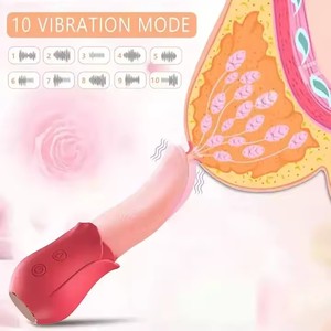 STELLAR PATH Rose Tongue Silicone <b>Vibrator</b> Clitoral Sucking & Nipple Stimulator Massager Innovative Design - Product Image 5