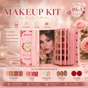 IGOODCO IG3369 Set Trucco Tutto-in-Uno: Palette Ombretti, Blush, Illuminante e Rossetto - Offerta Speciale Ingrosso Fabbrica - Product Image 1