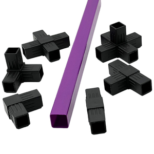 Phụ Kiện Đường Ống Vuông 20Mm 25Mm 30Mm Nhựa Kết Nối 2 Cách <span class=keywords><strong>3</strong></span> Cách 90 Góc Thẳng Nhựa Ống Vuông Kết Nối - Product Image 3