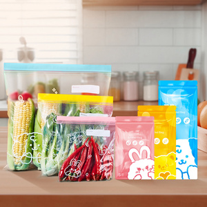 Bolsas Reutilizables Personalizadas para Refrigerador, a Prueba de Humedad, con Cierre Hermé<span class=keywords><strong>tico</strong></span>, para Congelador, para Alimentos, Envases de Plástico a Prueba de Fugas - Product Image 1