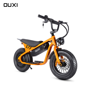 Vélo électrique 14 pouces 36V 250W avec batterie au lithium sans balais, cadre en alliage d'aluminium, mini vélo hybride à pneus larges pour la ville et la montagne OUXI S73 - Product Image 2