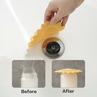 Couvre-drain en TPR de style tournesol, anti-odeurs et attrape-cheveux, filtre anti-obstruction pour évier, douche, salle de bain et cuisine